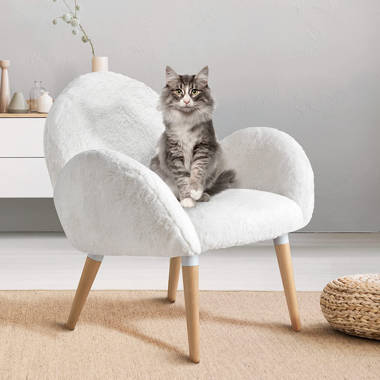 Grey best sale fluffy chair